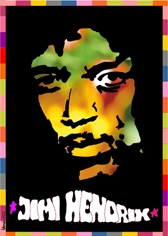 poster jimi hendrix, miroslaw lakomski