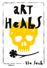 poster art heals the soul, pawel-sky