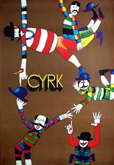 poster cyrk akrobaci, marian stachurski